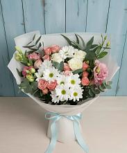 Букет цветов из:  Розы, Лизиантусы и Хризантемы #REPLACE_PRED# Спартак