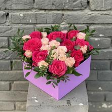 Цветочная композиция из Розы в коробке в Спартак
