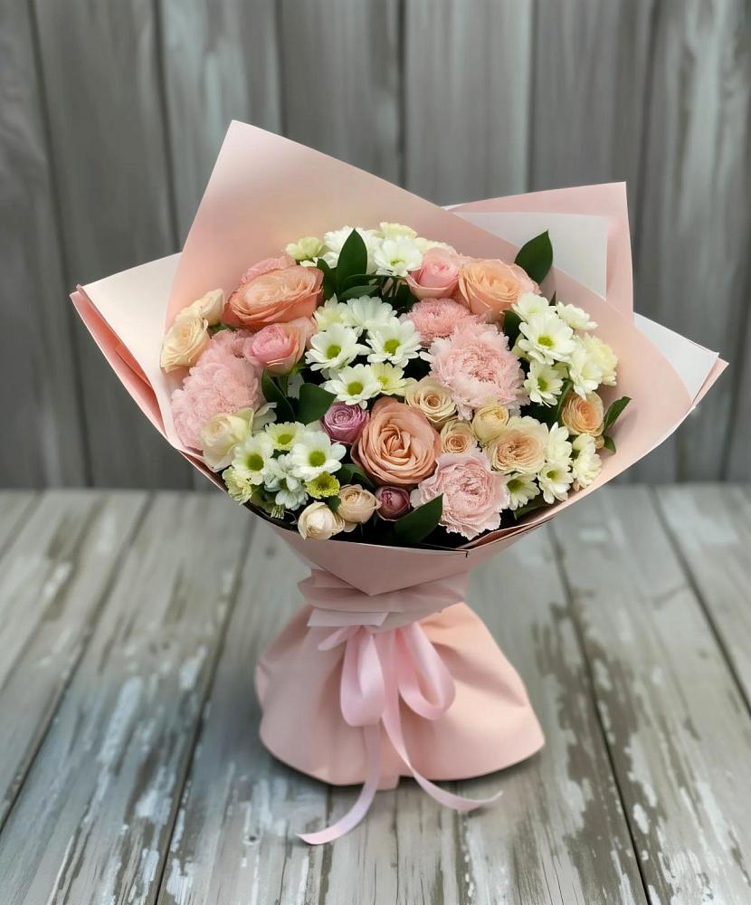 Букет цветов из: Гвоздики, Розы и Хризантемы в Спартак