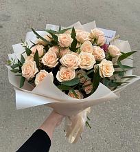Букет Кремовые розы Латте в Спартак