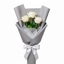 Букет 3 белые розы #REPLACE_PRED# Спартак