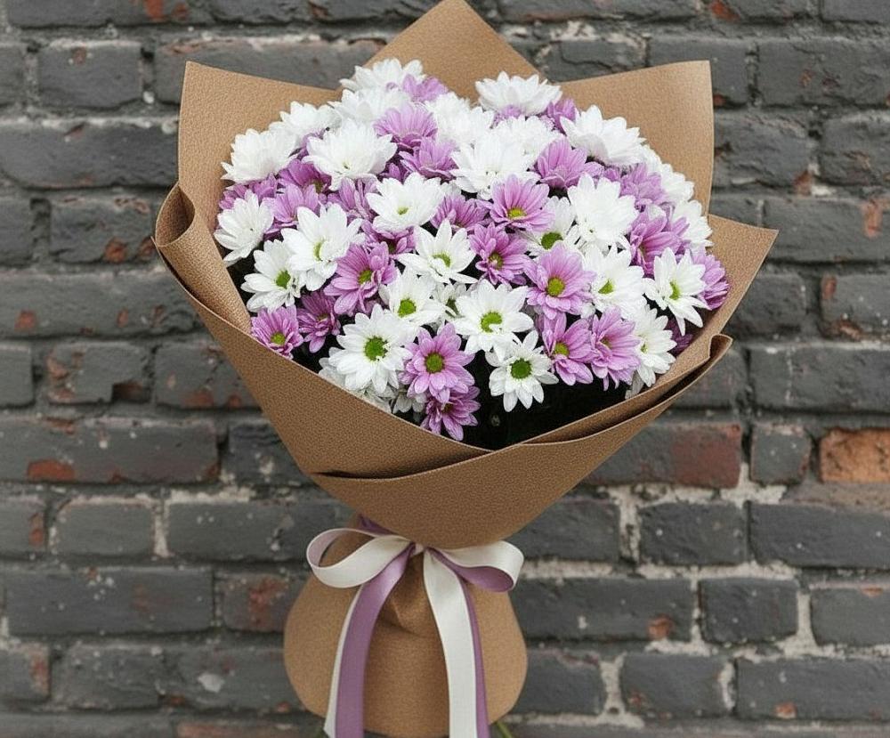 Букет цветов из: Хризантемы в Спартак