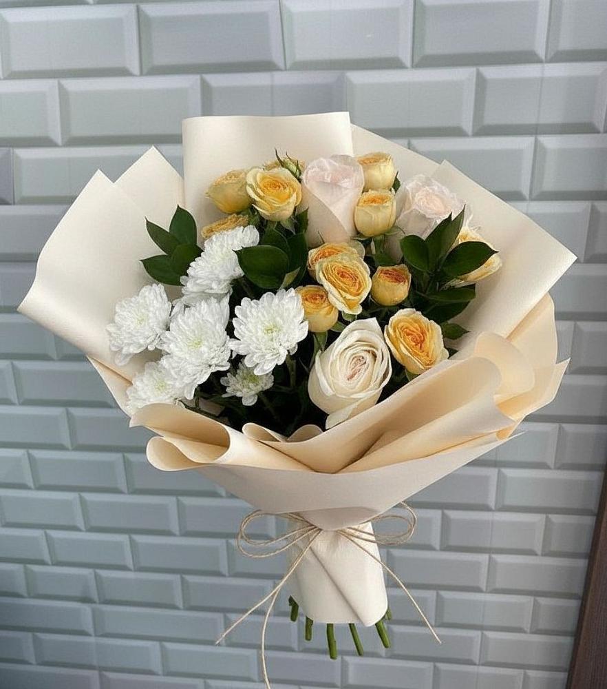 Букет цветов из: Розы и Хризантемы в Спартак