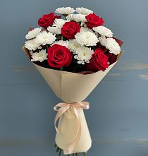 Букет цветов из:  Розы и Хризантемы в Спартак