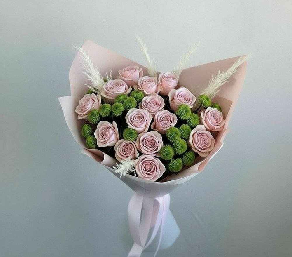 Букет цветов из: Розы и Хризантемы в Спартак