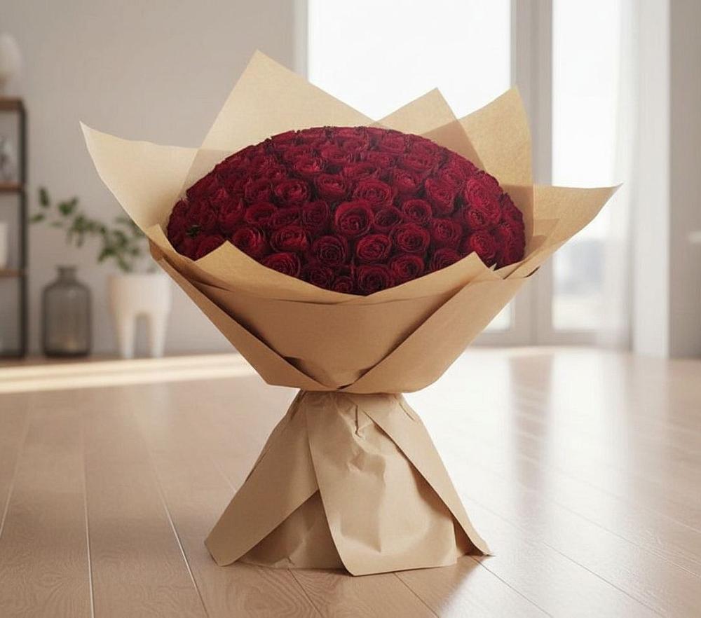 Букет 101 Красная роза в Спартак