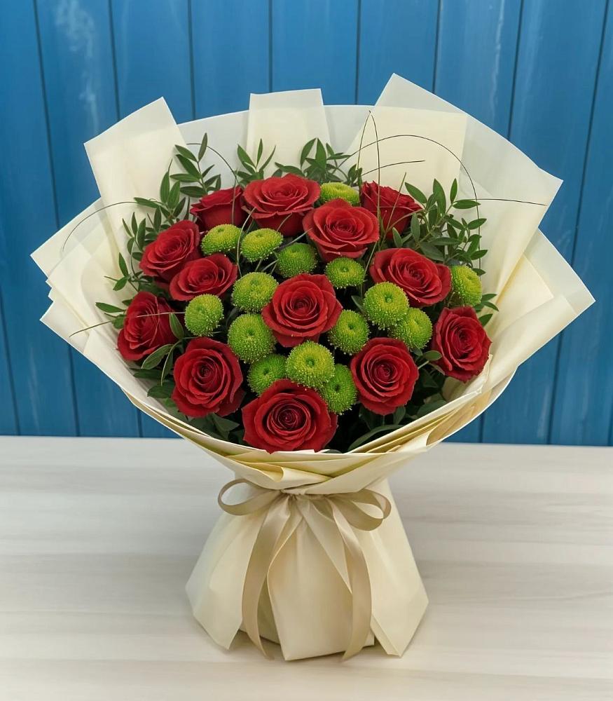 Букет цветов из: Розы и Хризантемы в Спартак