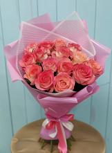 Букет 15 Розовых роз Равель в Спартак