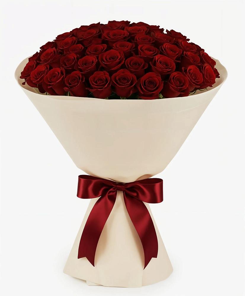 Букет 101 Бордовая роза Блэк Бакарра в Спартак